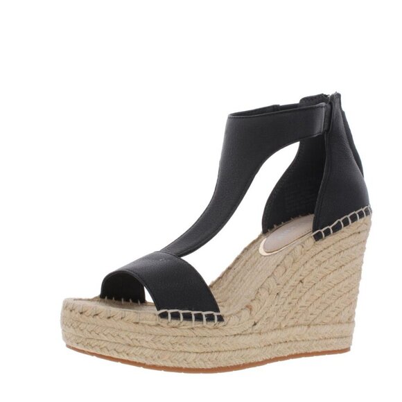 Kenneth Cole New York Womens Olivia Buckle Espadrille Wedge Sandals - Picture 1 of 7